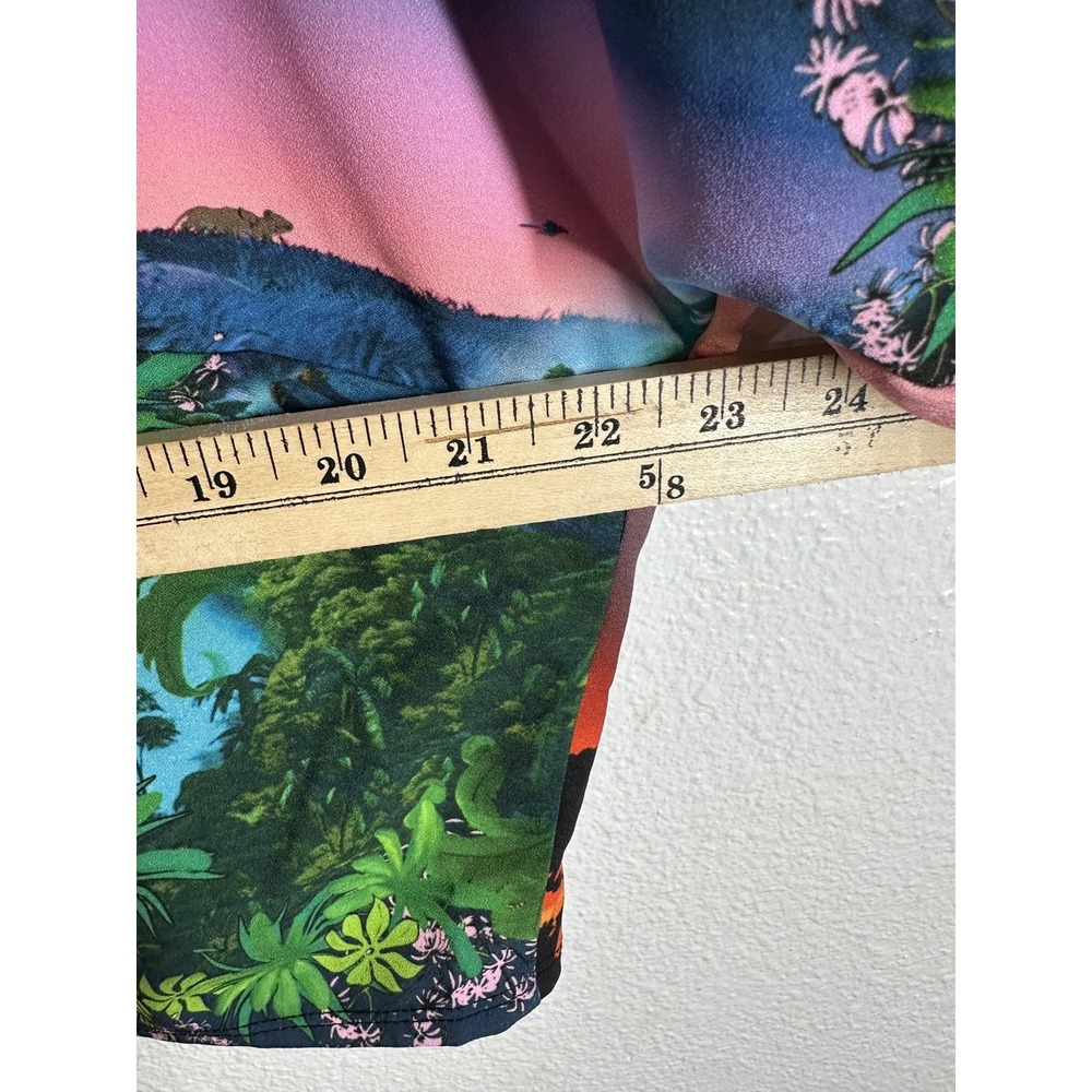 Disney Lion King Button Shirt Womens 12 Multicolor ASOS‎ Design Tie Front - Picture 6 of 8